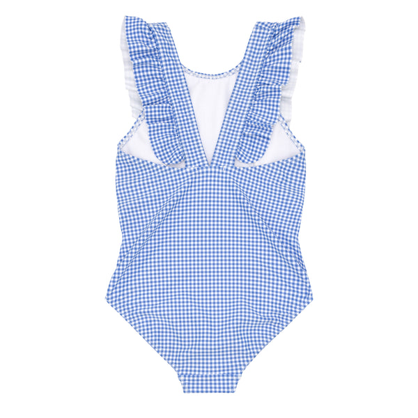 ワンピース MARGA CHECK RUFFLE ONEPIECE Sky Blue Gingham Ruffle One Piece Swimsuit – The Monogrammed Home