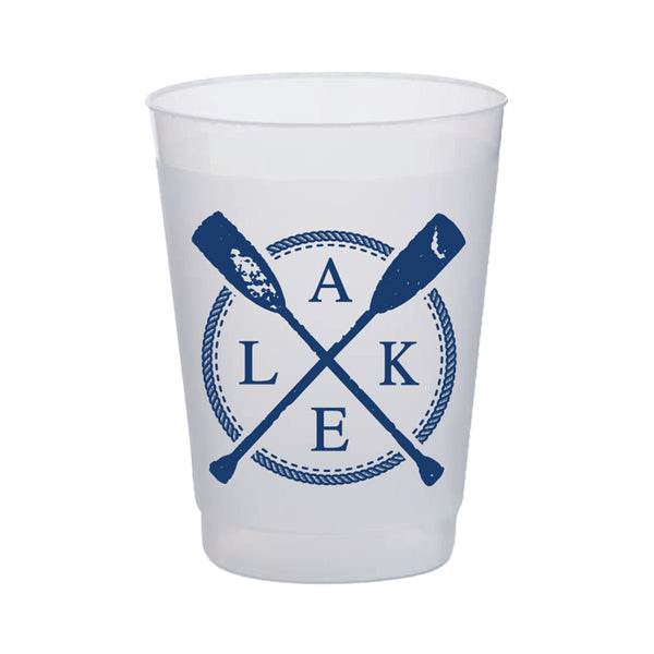 Lake with Crossed Oars Grab & Go Cups