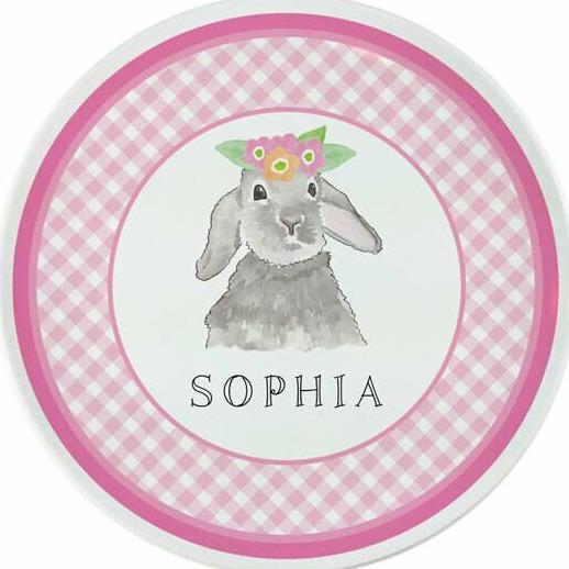 Bunny Love Tabletop Collection - Plate - Personalized