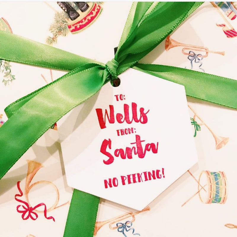 "From Santa" Letterpress Gift Tags - Personalized