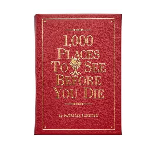 1000 Places to See Before You Die leather bound book in red