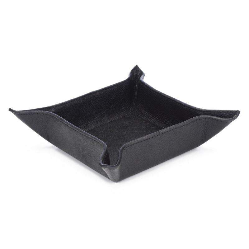 Perry Leather Valet Tray - Black