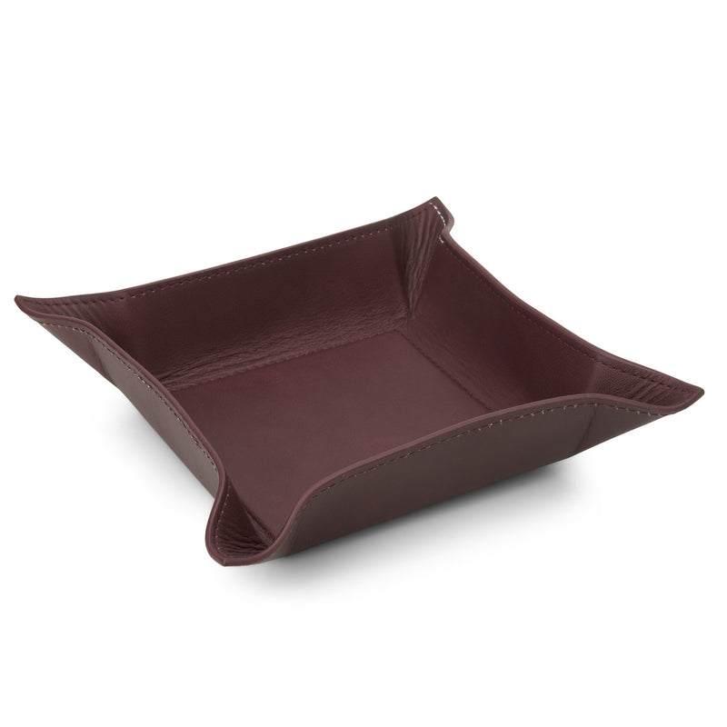 Perry Leather Valet Tray - Coffee