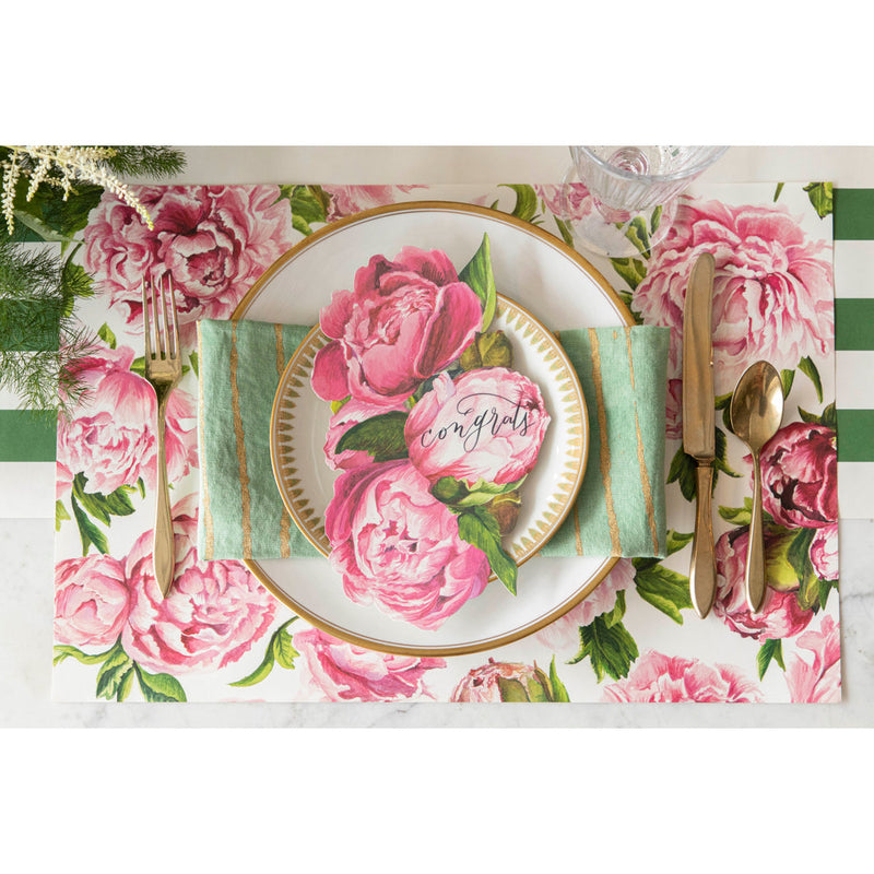Hester & Cook Peonies in Bloom Paper Placemats
