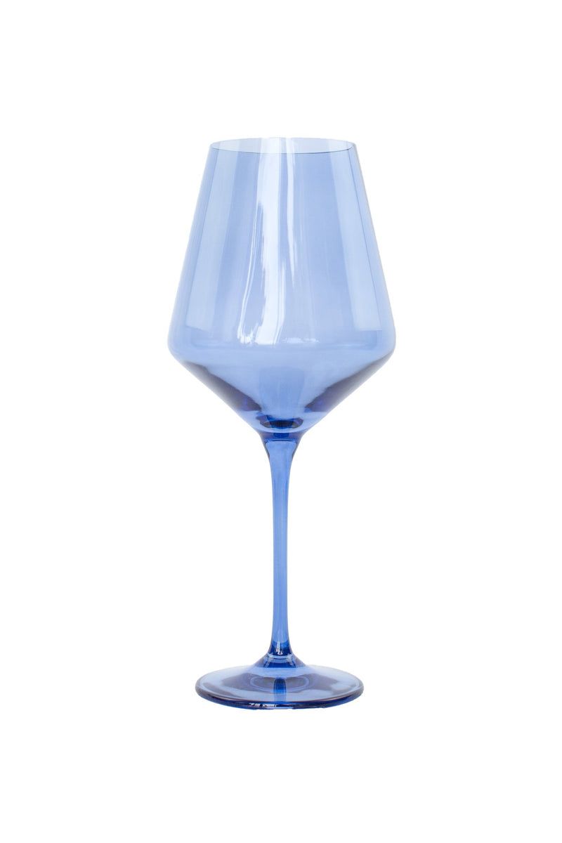 Estelle Colored Wine Glasses - Cobalt Blue