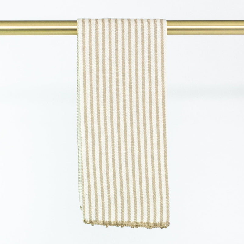 Busatti Stripe Hand Towel - Personalize or Monogram - Sand
