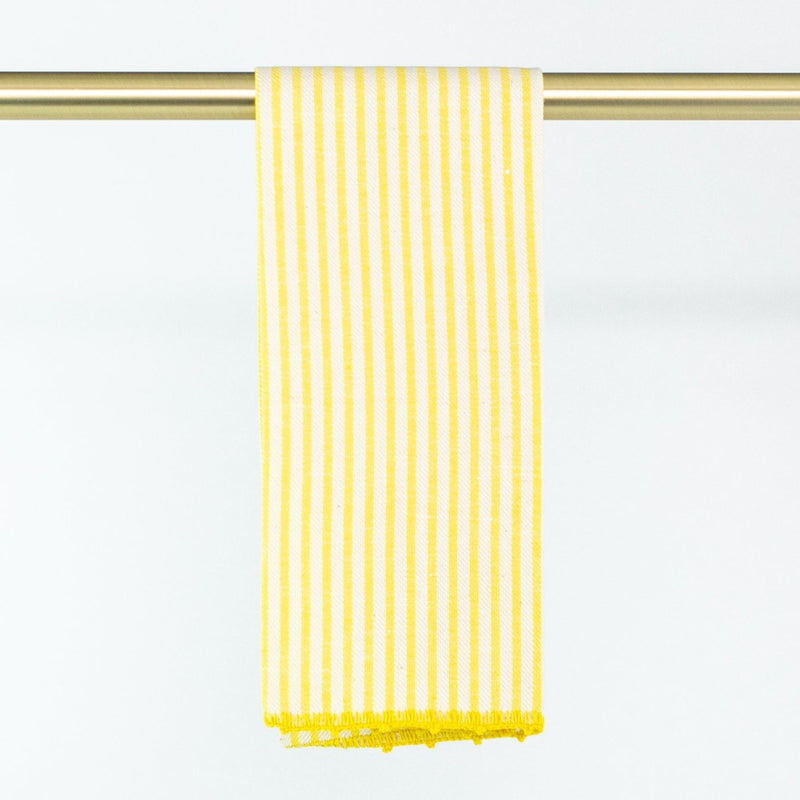 Busatti Stripe Hand Towel - Personalize or Monogram - Yellow