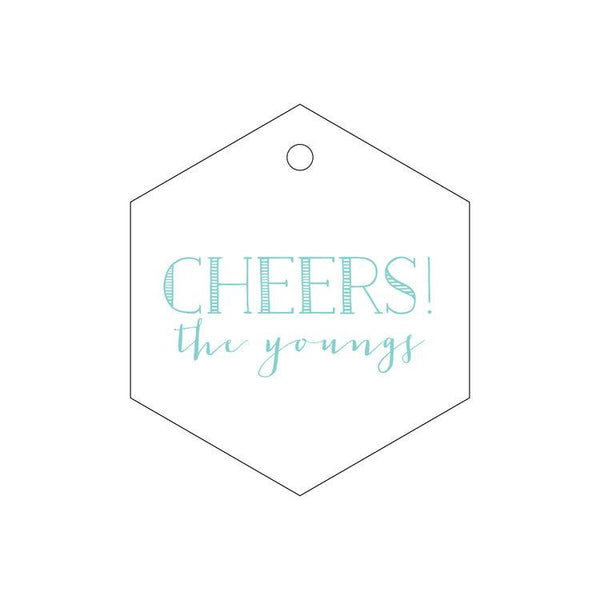 "Cheers!" Letterpress Gift Tags - Personalized