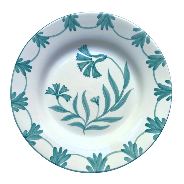 Turquoise Clavel Salad Plate