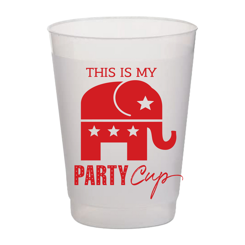 Red Elephant Party Cup Grab & Go Cups - This is My Red Elephant Party Cup