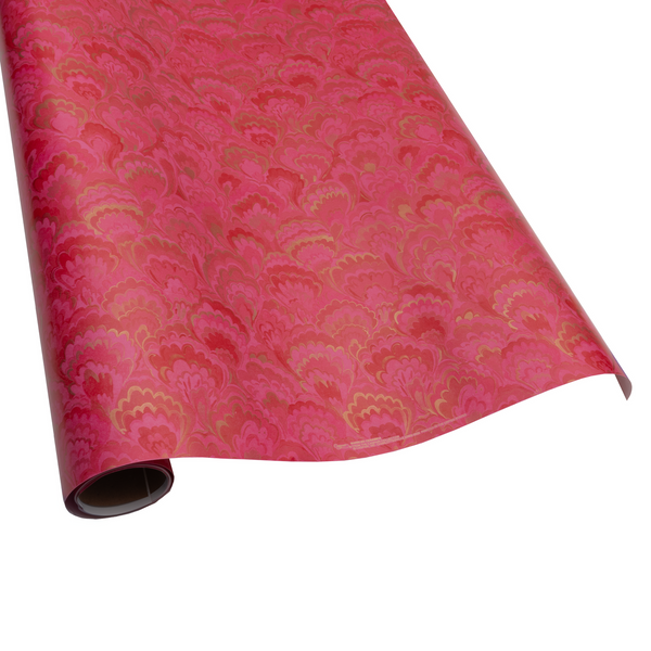 Fuchsia & Gold Marbled Ceramica Wrapping Paper