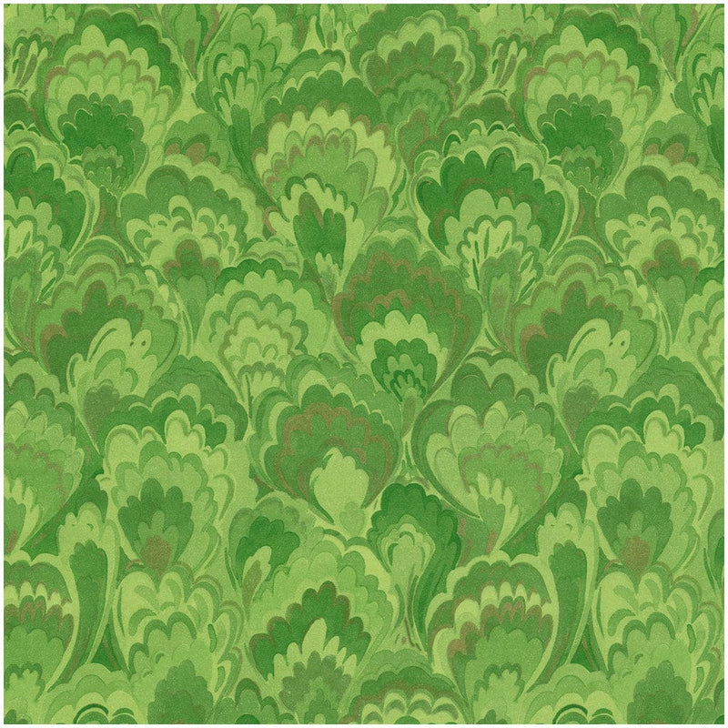 Green & Gold Marbled Ceramica Wrapping Paper