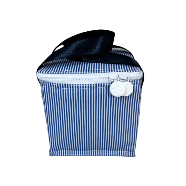Seersucker Coated Snack Square - Navy