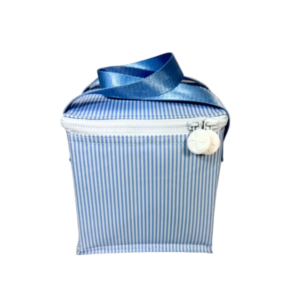 Seersucker Coated Snack Square - Baby Blue