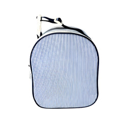 Navy Seersucker Coated Gumdrop Lunch Box