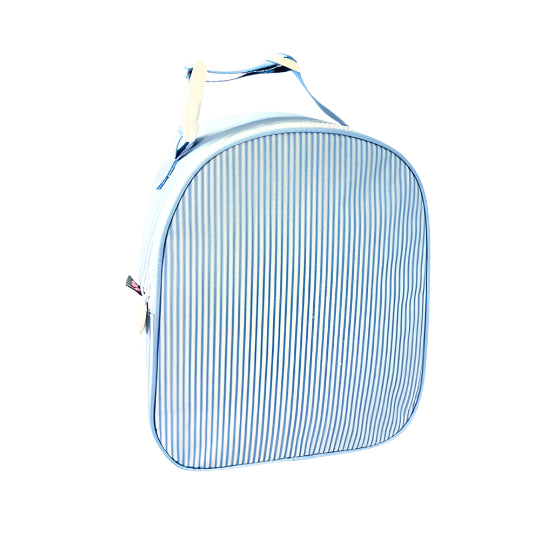 Light Blue Seersucker Coated Gumdrop Lunch Box