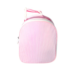 Pink Seersucker Coated Gumdrop Lunch Box