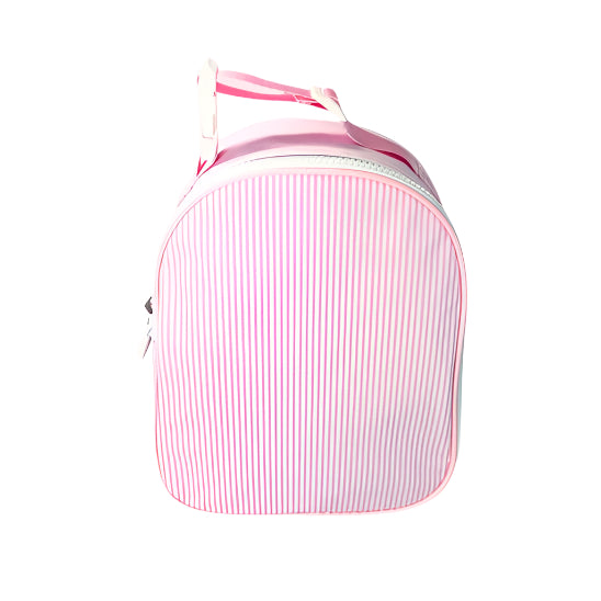 Pink Seersucker Coated Gumdrop Lunch Box