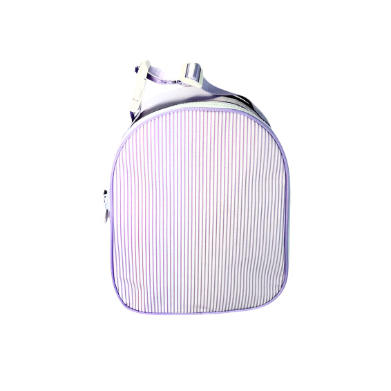 Lilac Seersucker Coated Gumdrop Lunch Box