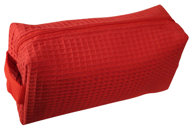 Small Waffle Travel Bag - Red