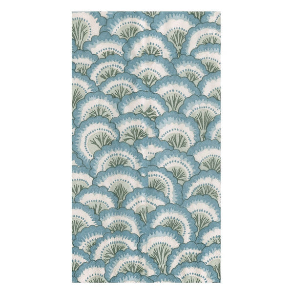 Blue Pontchartrain Scallop Paper Guest Towels