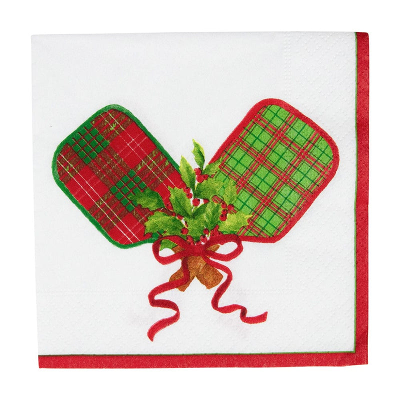 Christmas Pickleball Cocktail Napkins