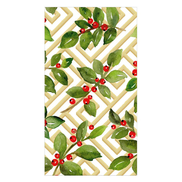 Holly & Fretwork Paper Guest Towels