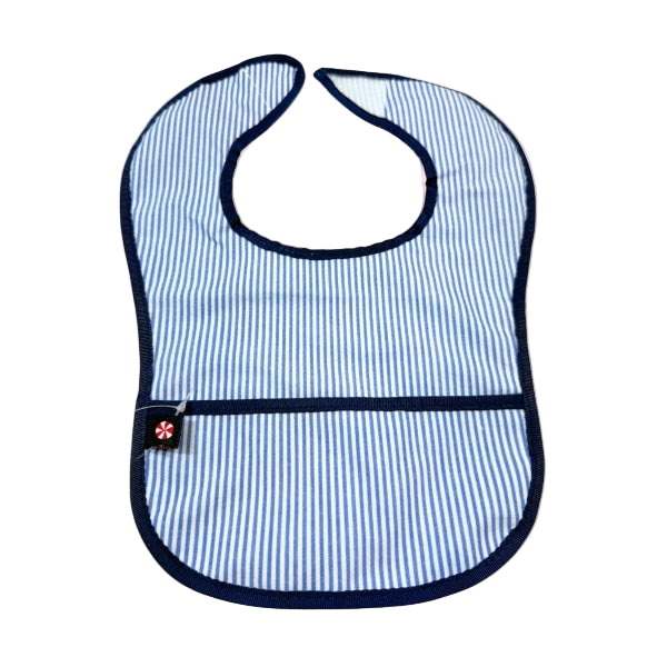 Seersucker Coated Bib - Navy