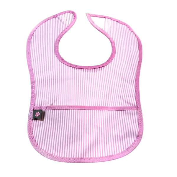 Seersucker Coated Bib - Pink