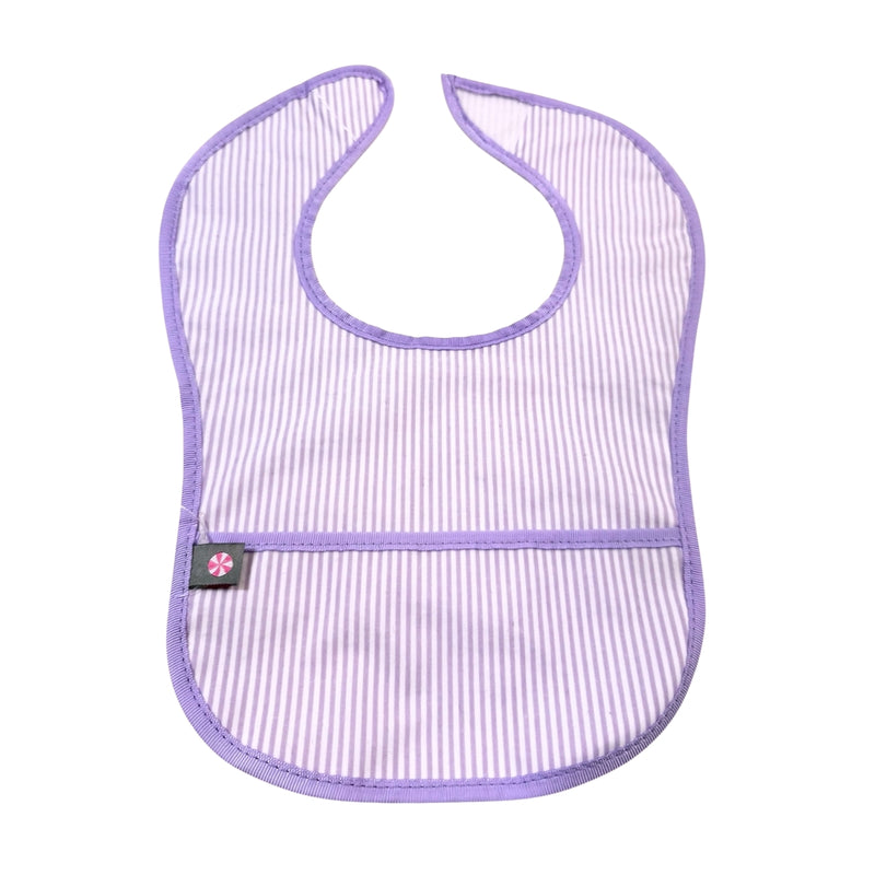 Seersucker Coated Bib - Lilac