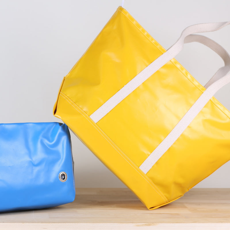 Ultimate Big Sur Beach Tote - Yellow & Aqua Blue