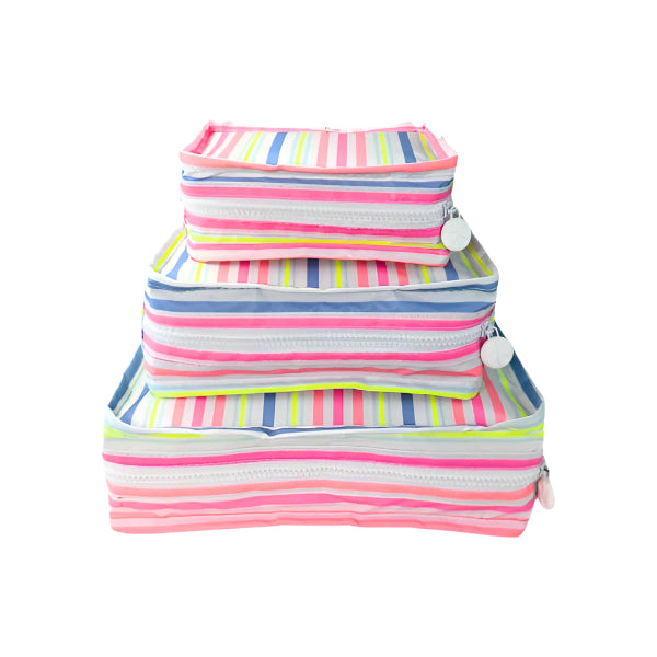 Neon Striped Coated Stacking Set