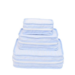 Seersucker Stacking Set - Light Blue