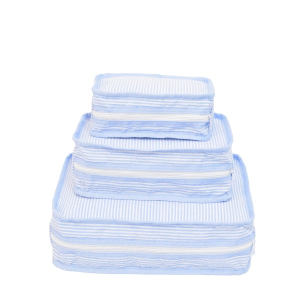 Seersucker Stacking Set - Light Blue