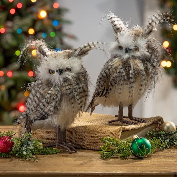 Faux Fur Owl Figure