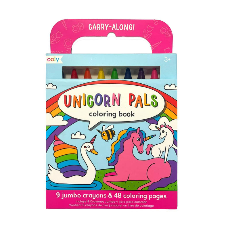 Ooly Carry Along Crayon & Coloring Book Set - Unicorn