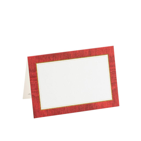 Red Moire Border Place Cards