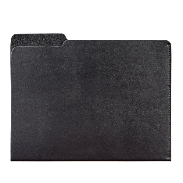 Carlo Leather File Folder - Black