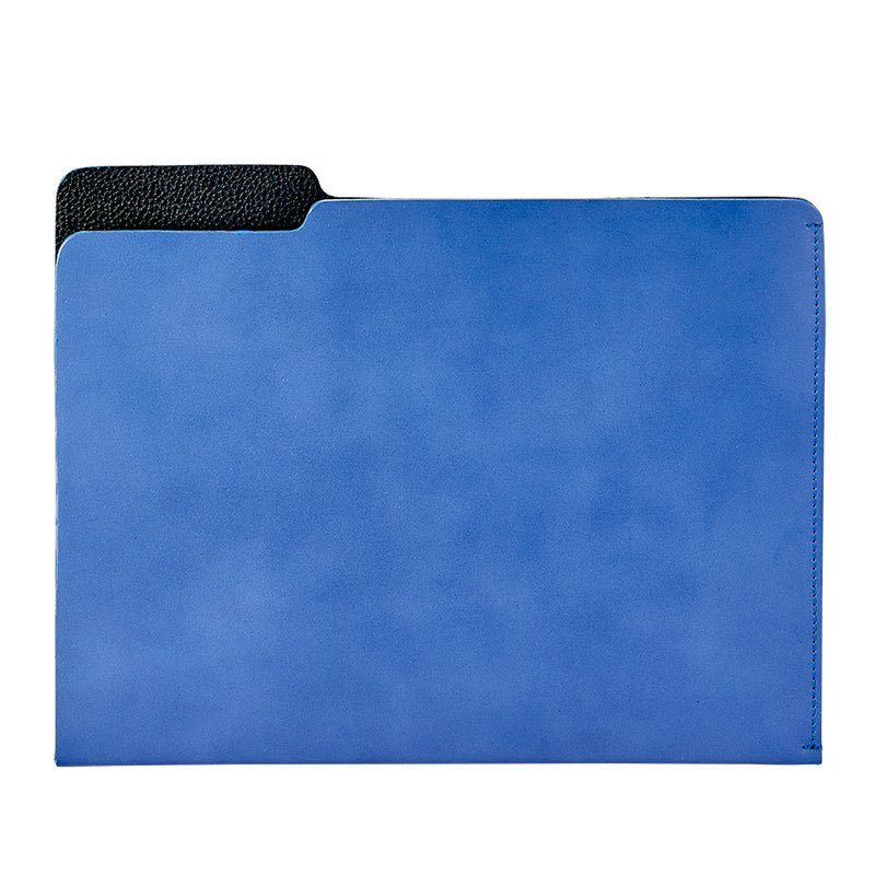 Carlo Leather File Folder - Electric Blue