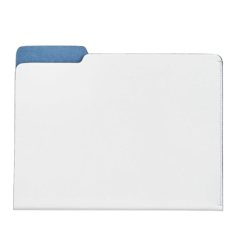 Carlo Leather File Folder - White