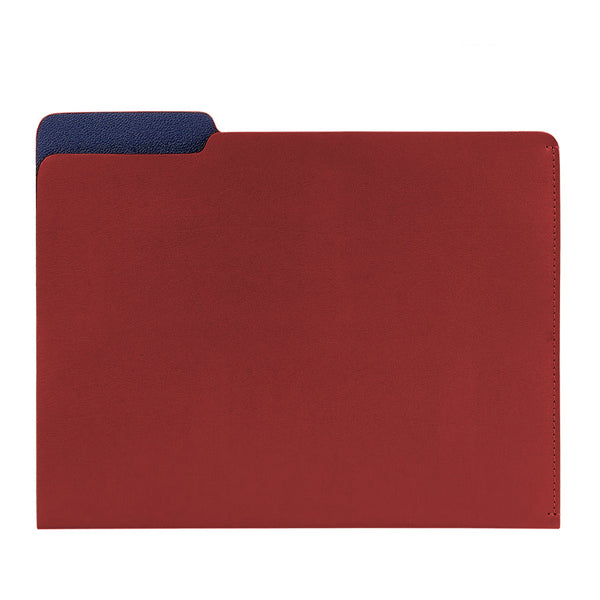 Carlo Leather File Folder - Red