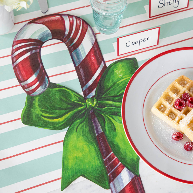 Hester & Cook Candy Cane Paper Placemats