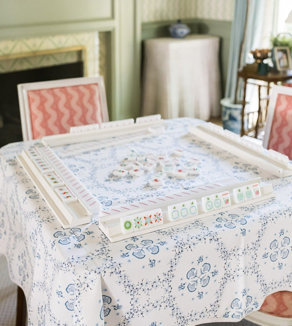 Floral Trellis Game Table Topper