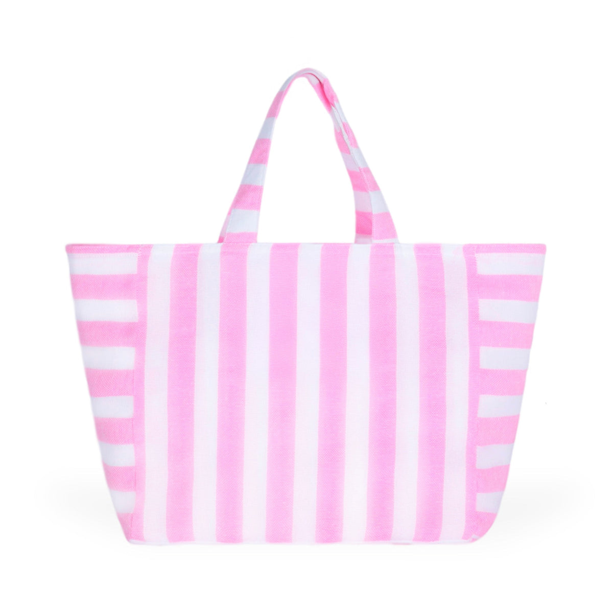 【EMIS】LINEN BEACH BAG-PINK/IVORY Mini Vanity Linen bag with striped print – MC2 Saint Barth