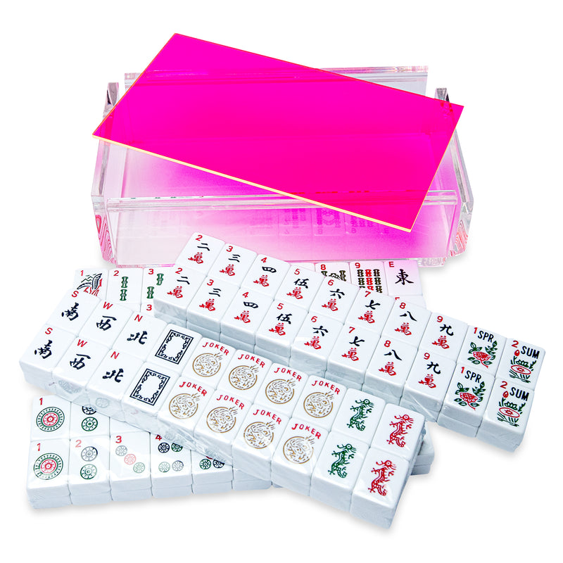 Mahjong El Mahjong Neon Pink Set