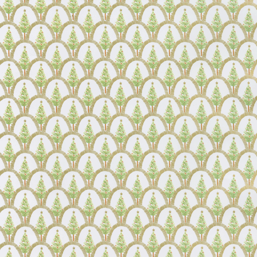 Deco Christmas Tree Gold Wrapping Paper