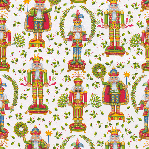 Caspari Nutcracker Christmas Wrapping Paper