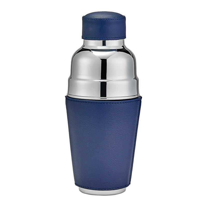 Leather Cocktail Shaker - Blue - Graphic Image
