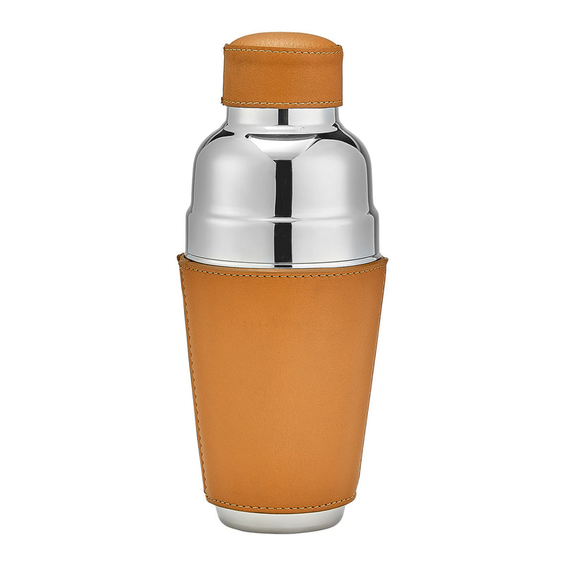 Leather Cocktail Shaker - British Tan - Graphic Image