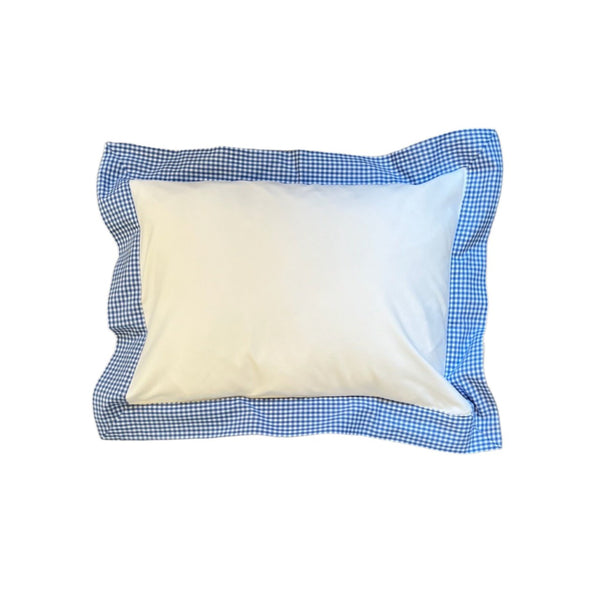 Blue Gingham Boudoir Pillow